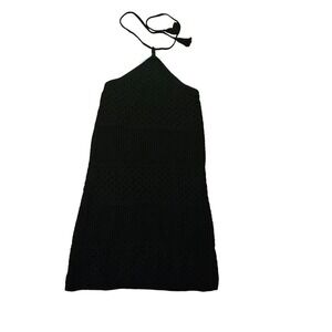 Old Navy NWT Black Halter Neck Crochet Cover-Up Dress Size M